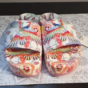 Johnny Was McDreamer Platform Pool Slide Size 7 Never Worn